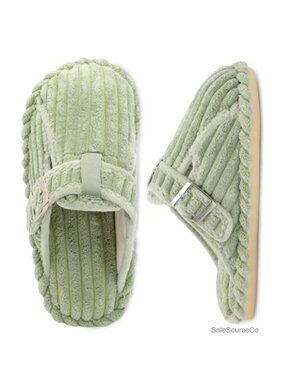 Women's Adjustable Corduroy Slippers with Memory Foam Footbed - Slip On House